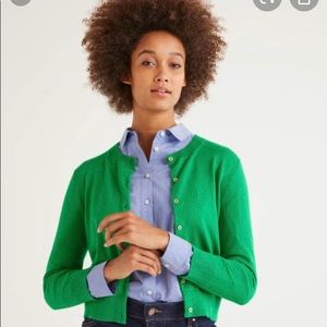 Green Cropped Boden Cardigan